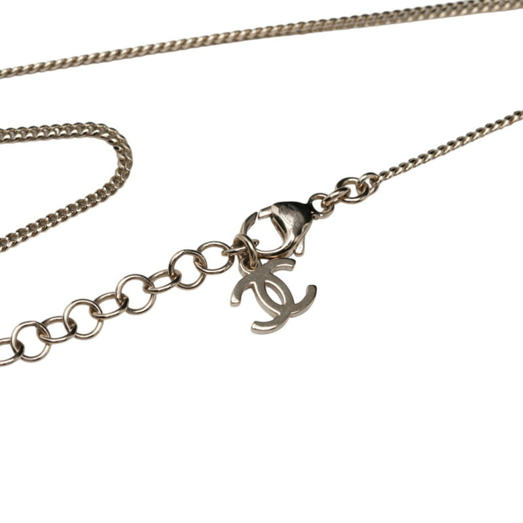 CC Logo Heart Pendant Necklace Gold-Tone Metal