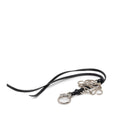 Bag Charm Leather Black and Silver Handbag Charm