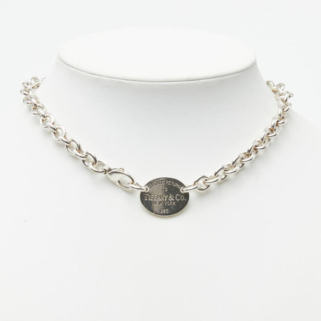 Return To Tiffany Chain Oval Necklace Sterling Silver