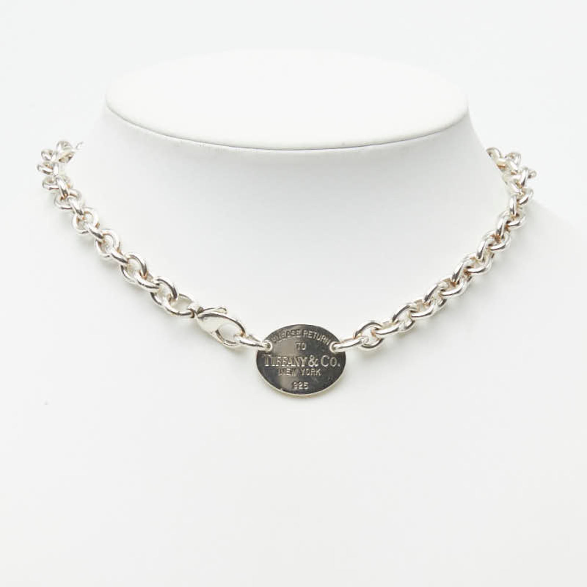 Return To Tiffany Chain Oval Necklace Sterling Silver