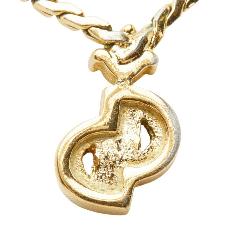 Pendant Necklace Gold Plated Rhinestone
