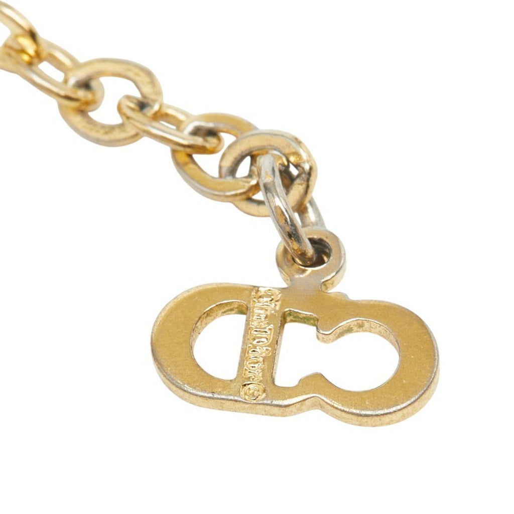 Pendant Necklace Gold Plated Rhinestone