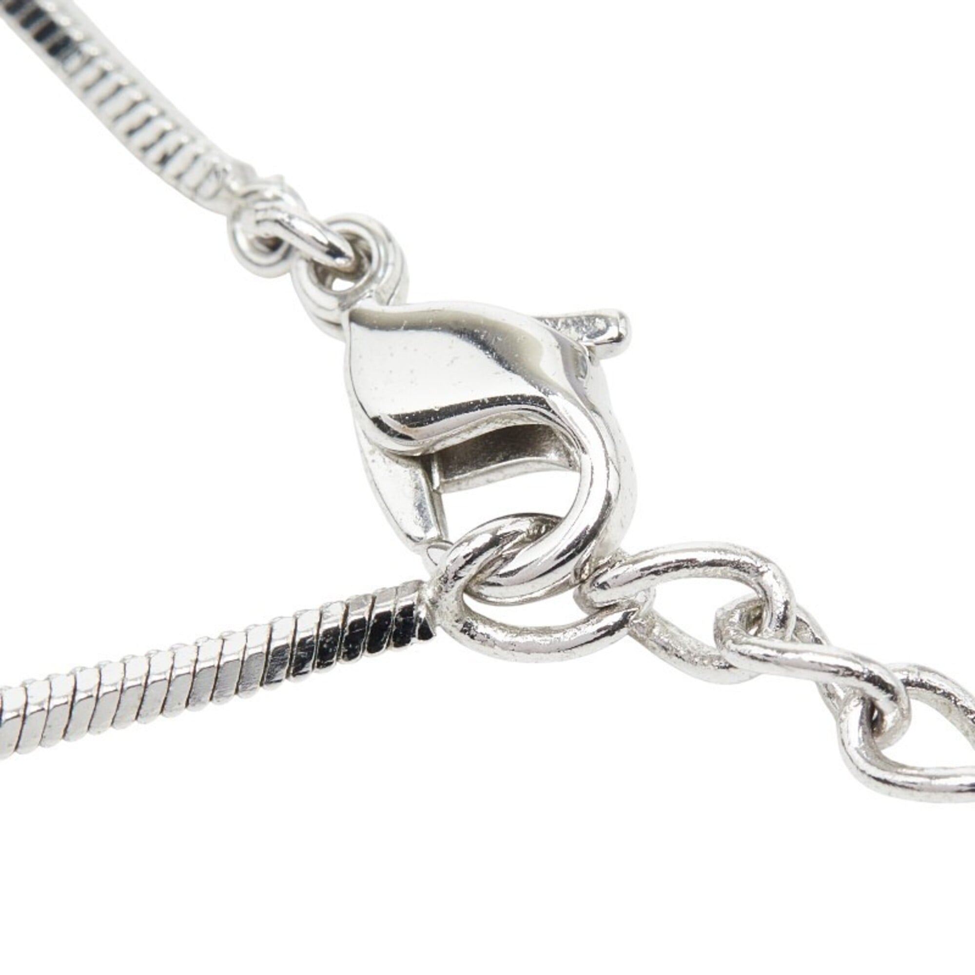 Trotter Plate Pendant Necklace Pink and Silver Metal