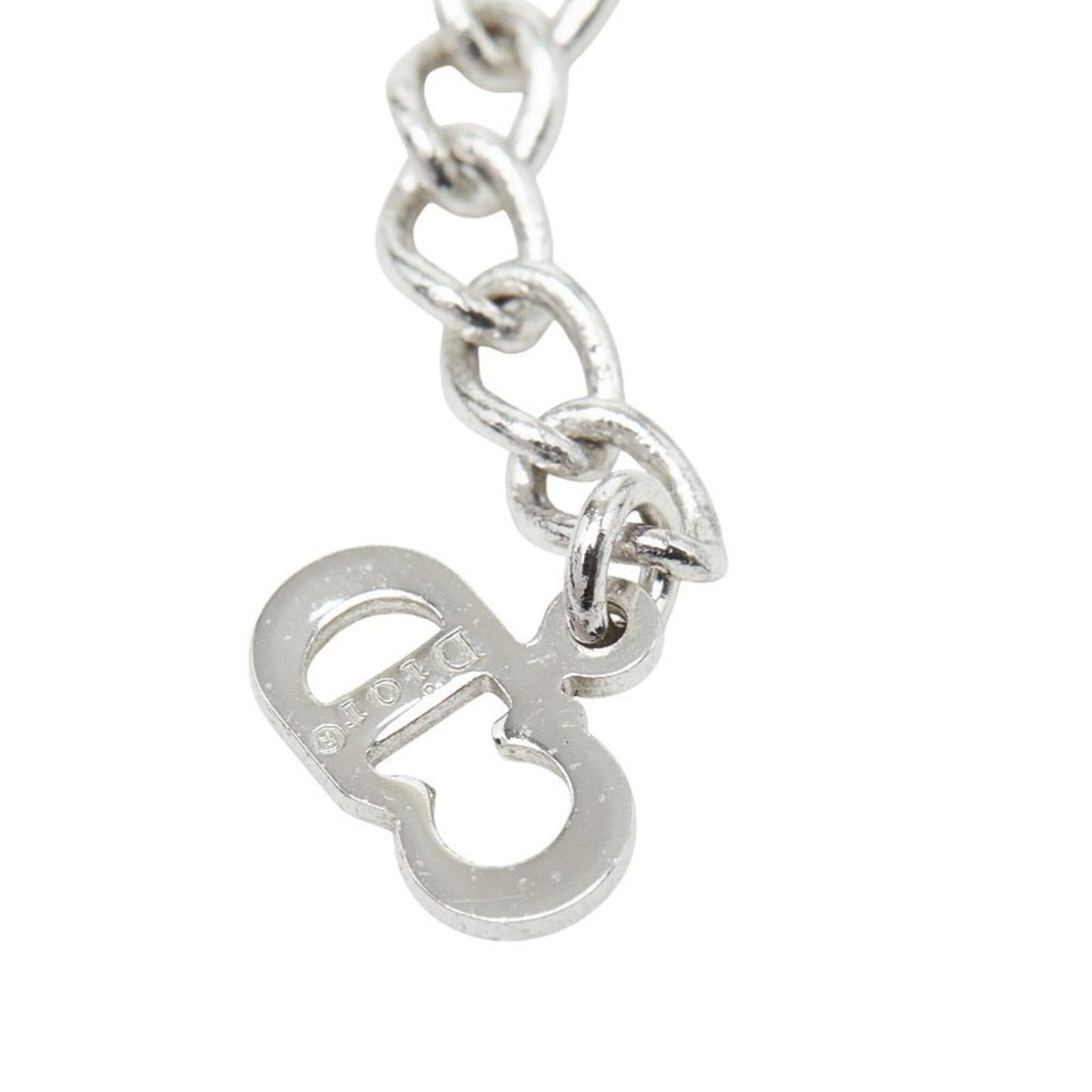 Trotter Plate Pendant Necklace Pink and Silver Metal