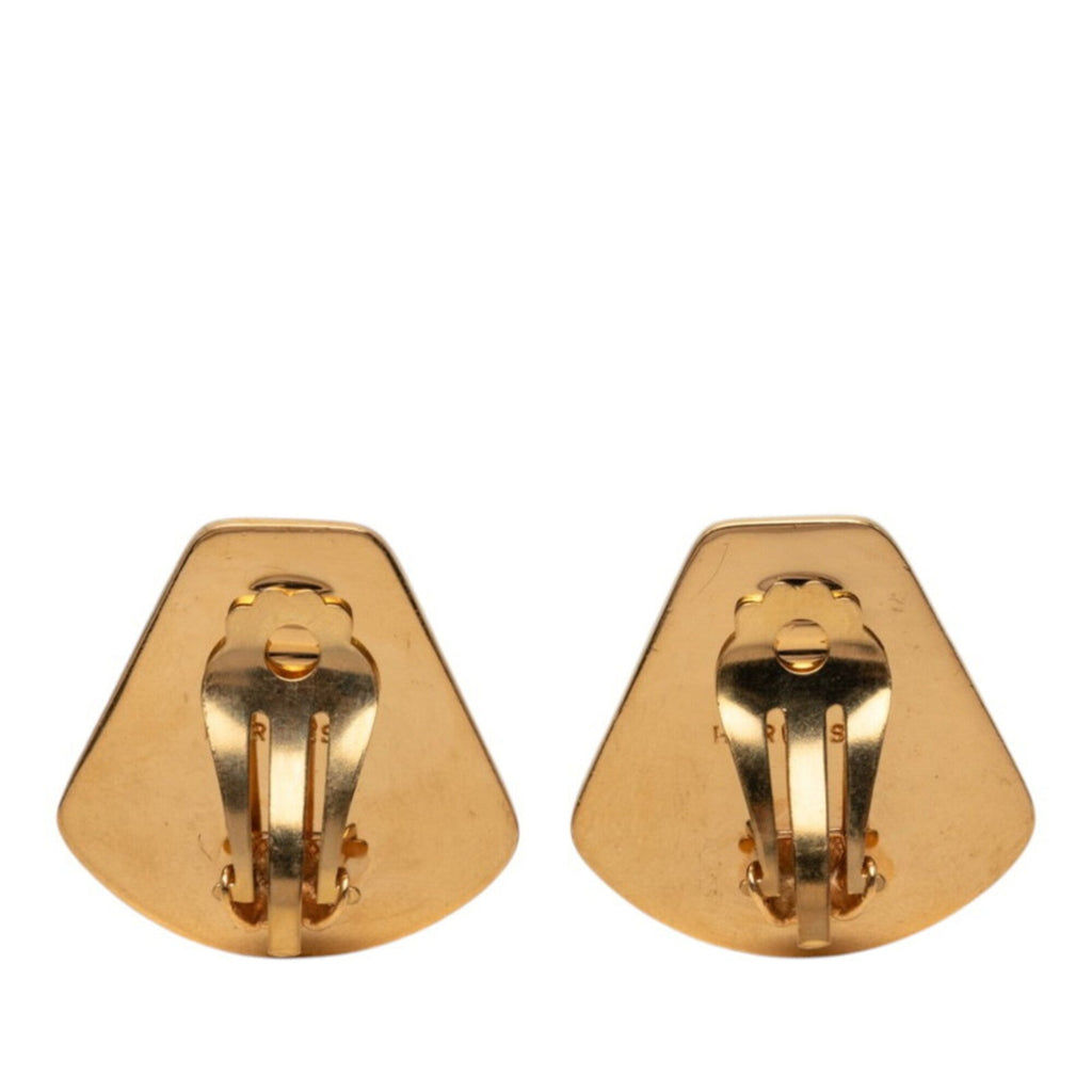 Clip-On Earrings Enamel and Gold Plated