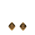CC Logo Clip-On Earrings Metal Gold-Tone Metal