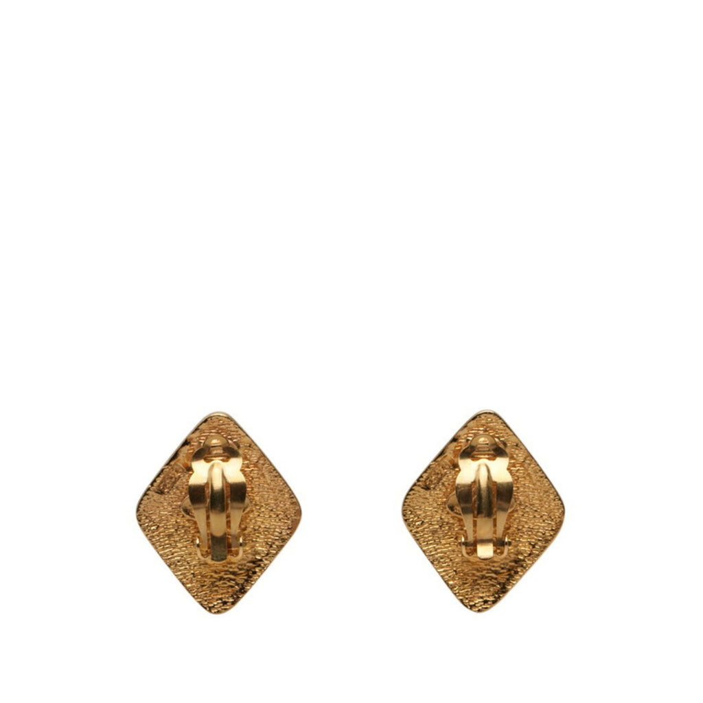CC Logo Clip-On Earrings Metal Gold-Tone Metal