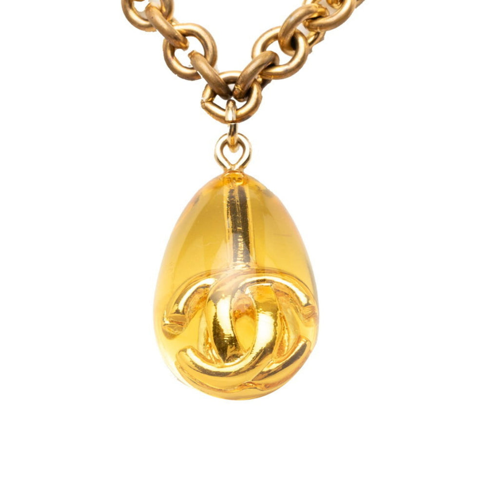 CC Logo Chain Pendant Necklace Metal