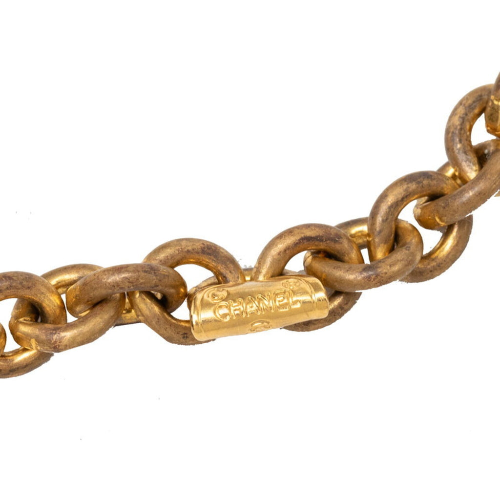 CC Logo Chain Pendant Necklace Metal