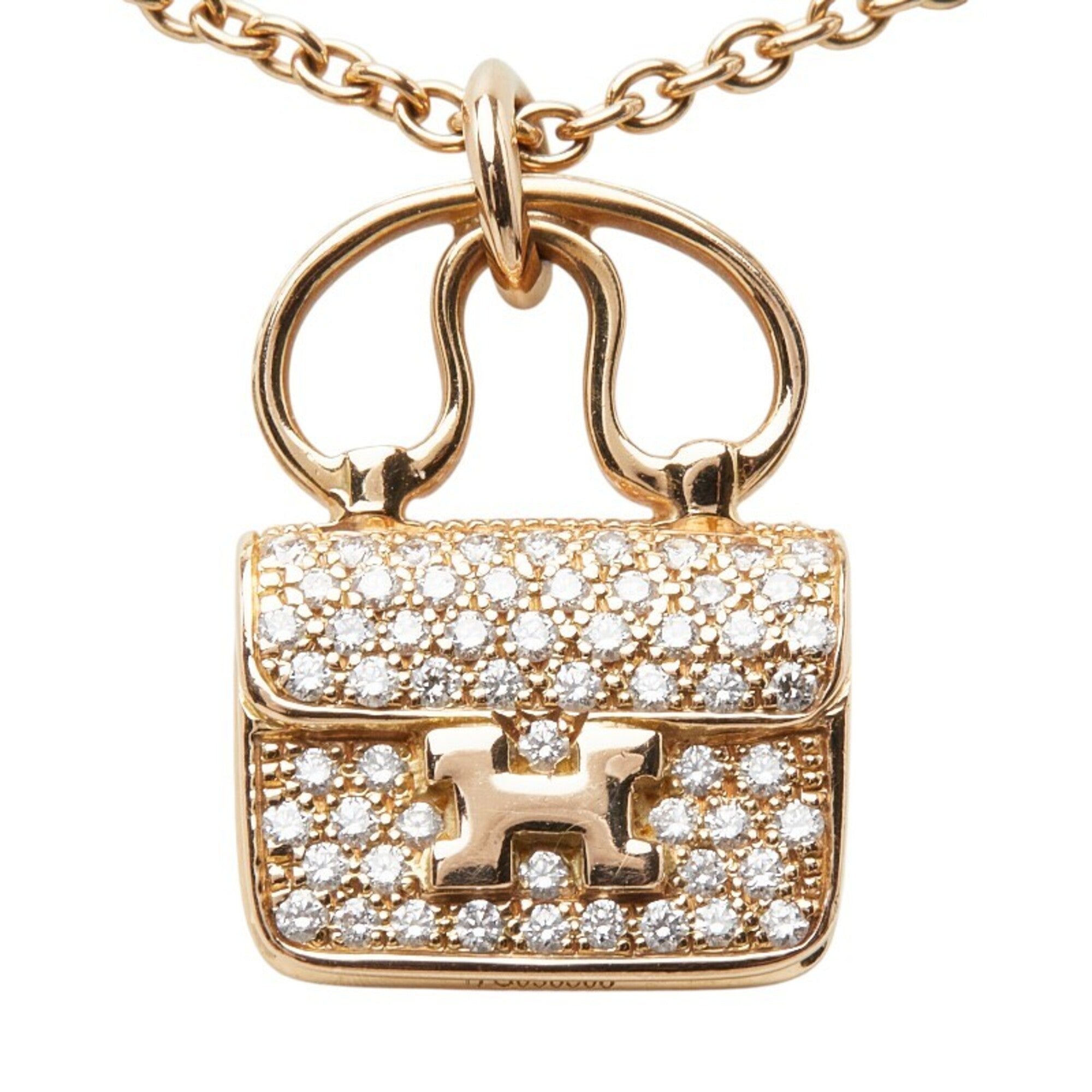 Amulette Constance Pendant Necklace 18K Rose Gold with Diamond