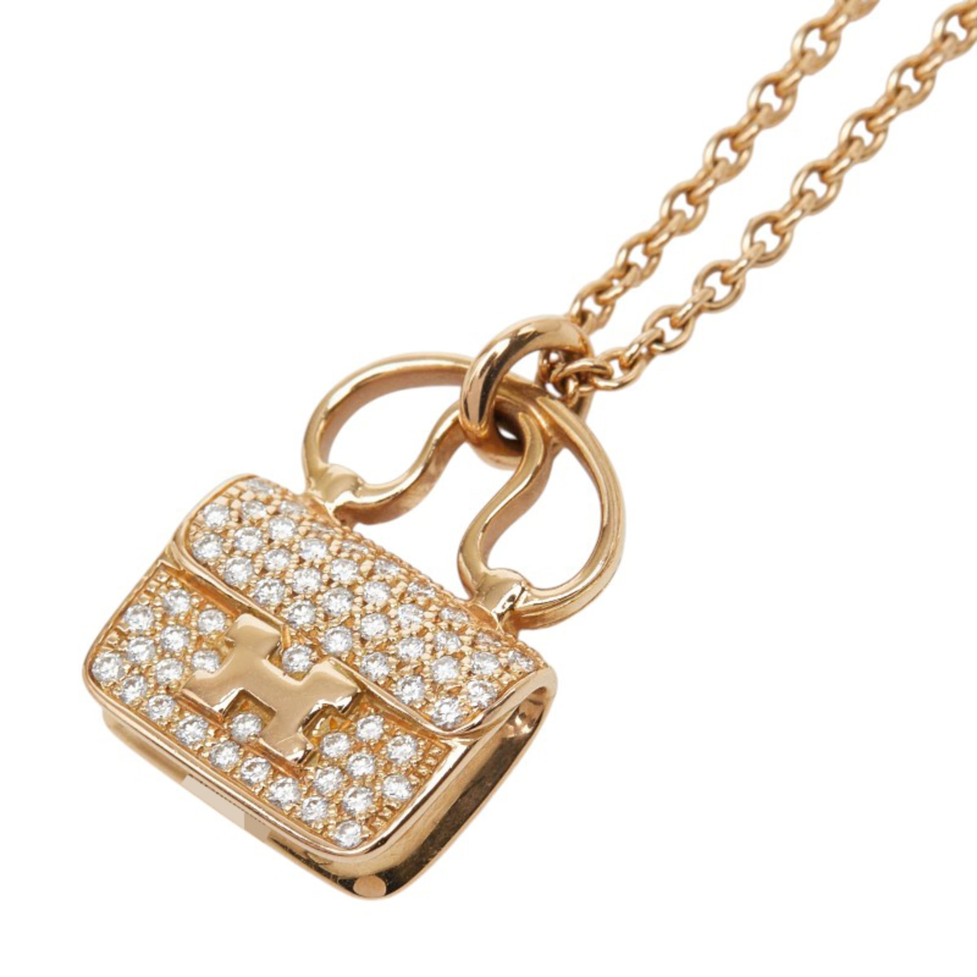 Amulette Constance Pendant Necklace 18K Rose Gold with Diamond