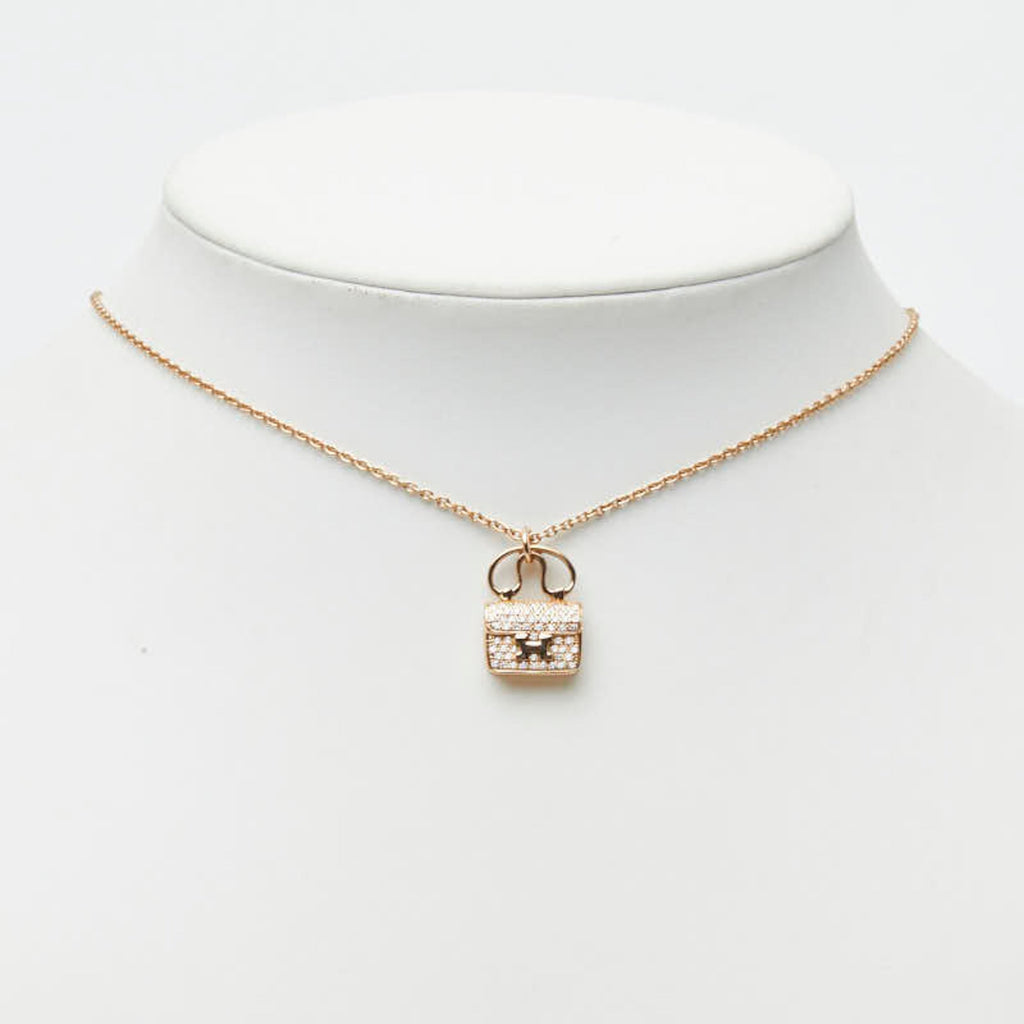 Amulette Constance Pendant Necklace 18K Rose Gold with Diamond