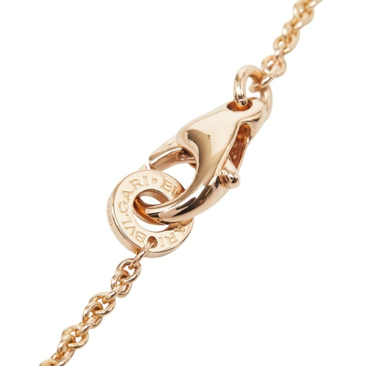Pendant Necklace 18K Rose Gold and Shell with Diamond