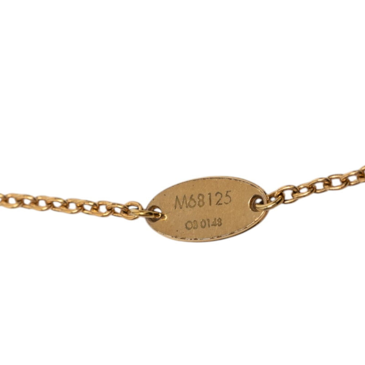 Monogram Flowerful Pendant Necklace Gold Plated