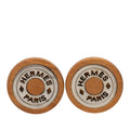 Clip-On Earrings Metal and Wood