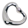 Open Heart Pendant Necklace Sterling Silver 13.5mm