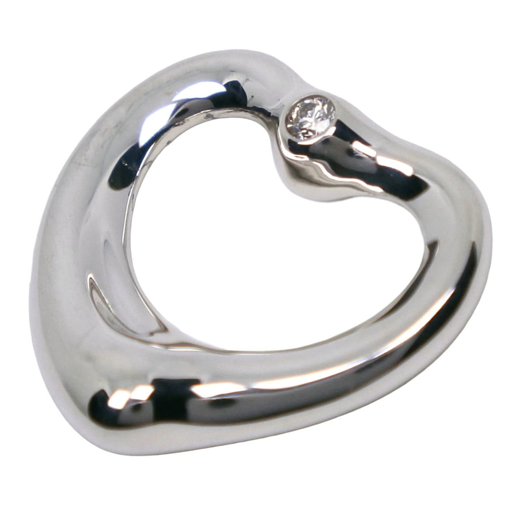 Open Heart Pendant Necklace Sterling Silver 13.5mm