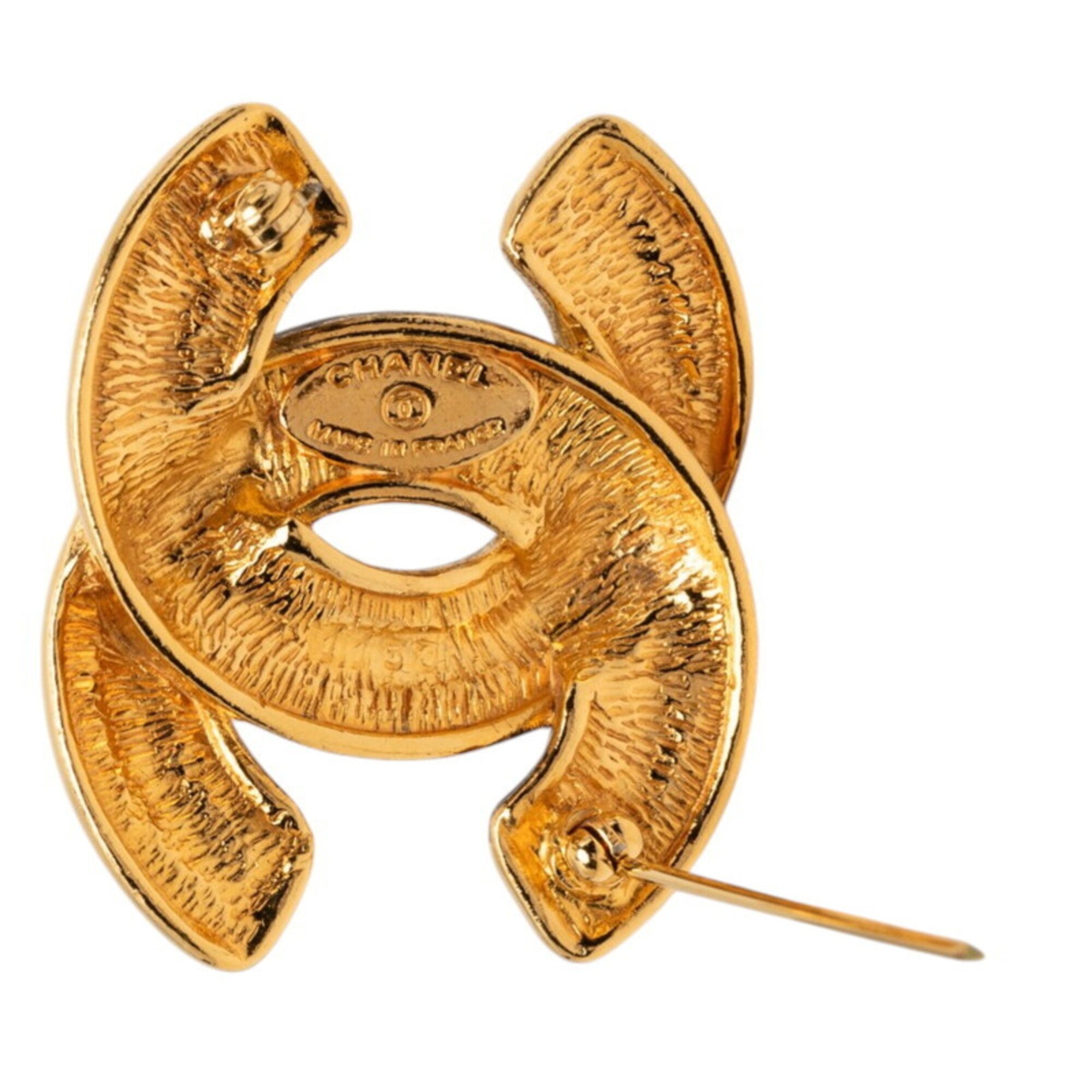 CC Logo Brooch Metal