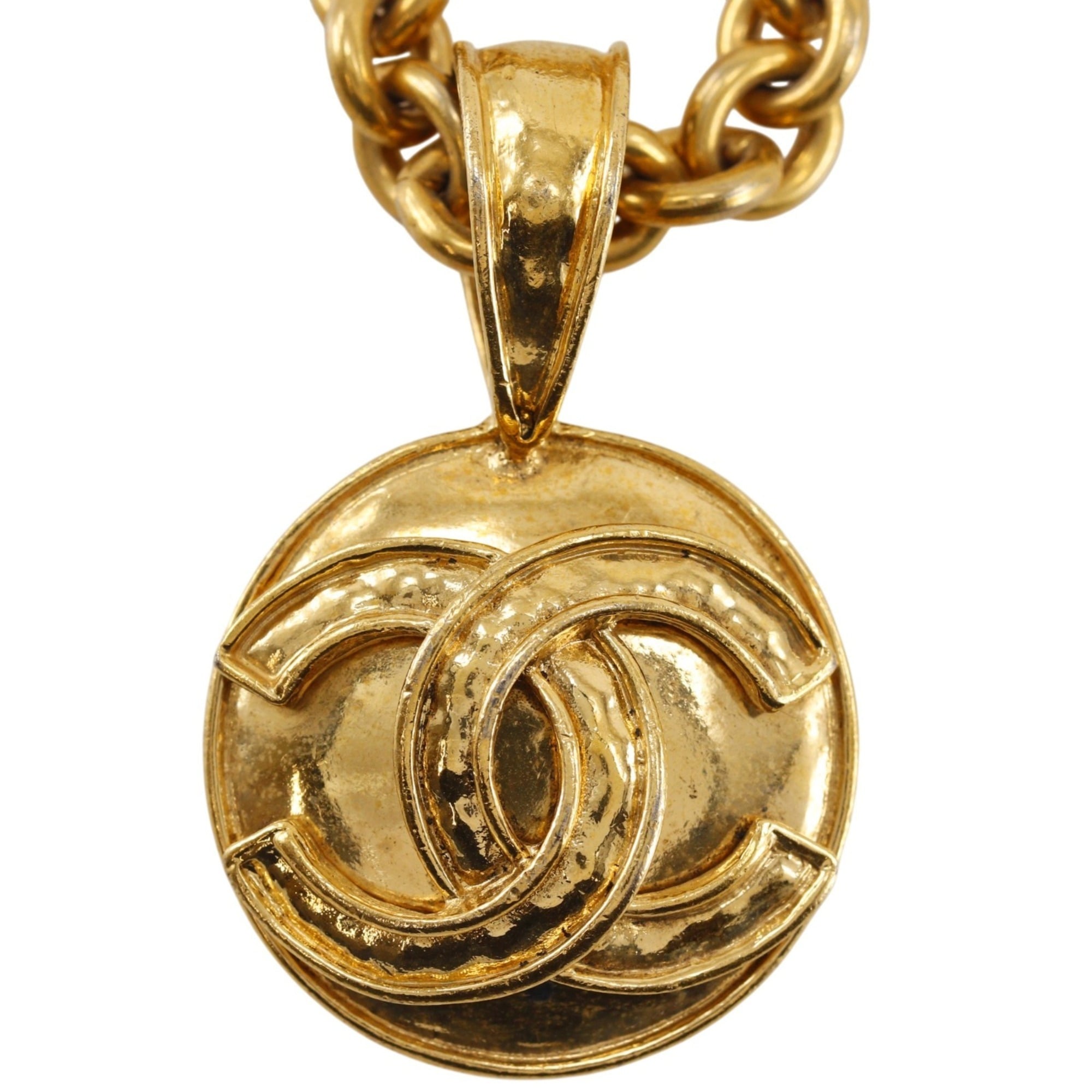 CC Logo Pendant Necklace Metal