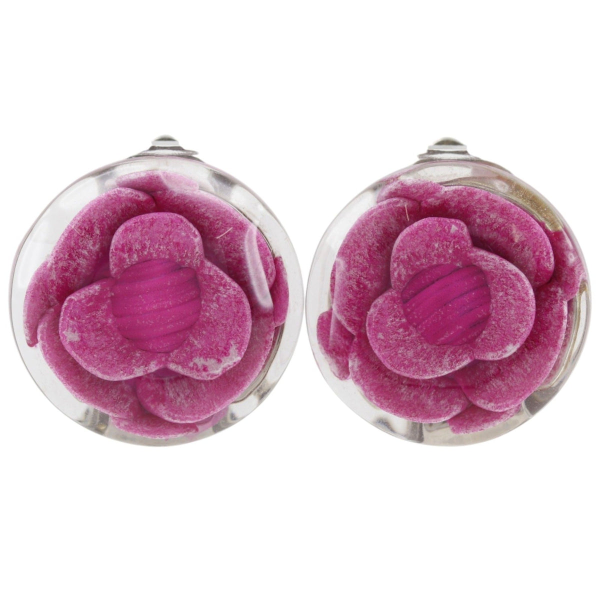 Camellia Clip-On Earrings Plastic