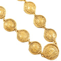 Pendant Necklace Metal Coin Motif