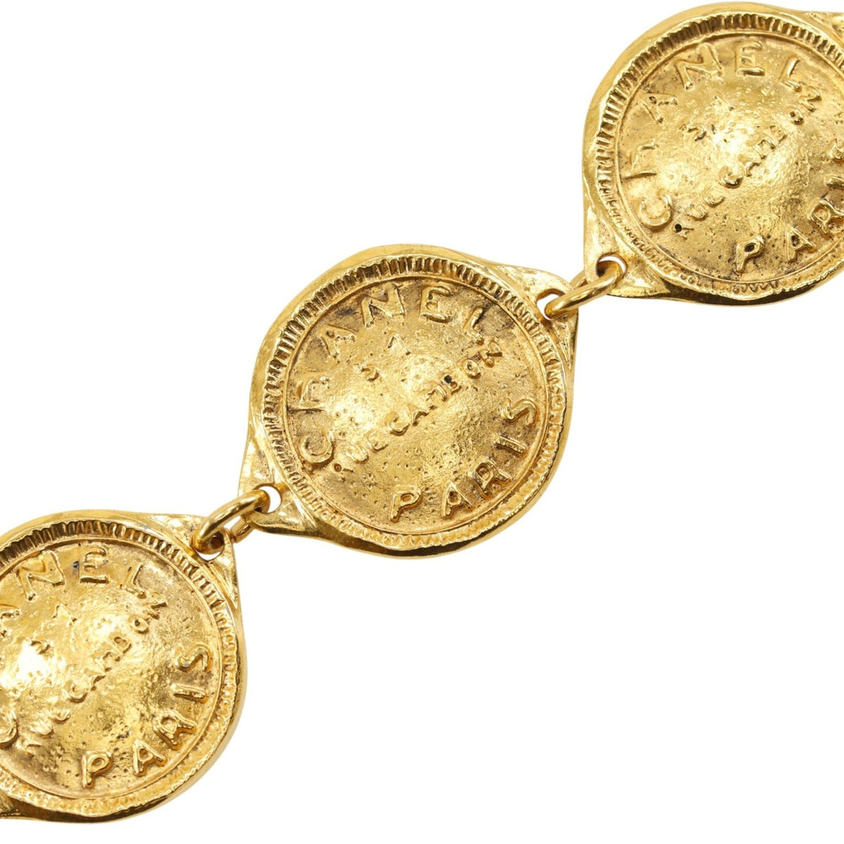 Pendant Necklace Metal Coin Motif