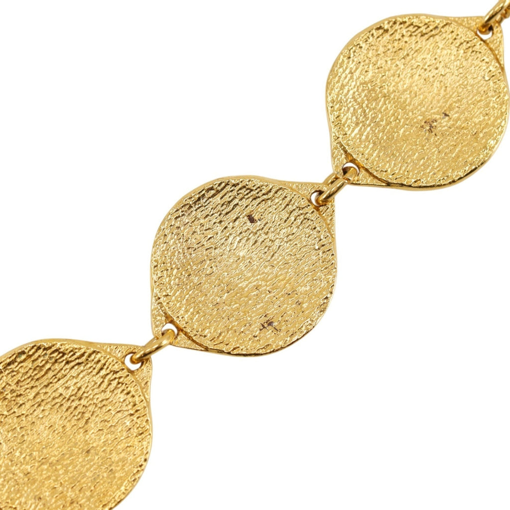 Pendant Necklace Metal Coin Motif