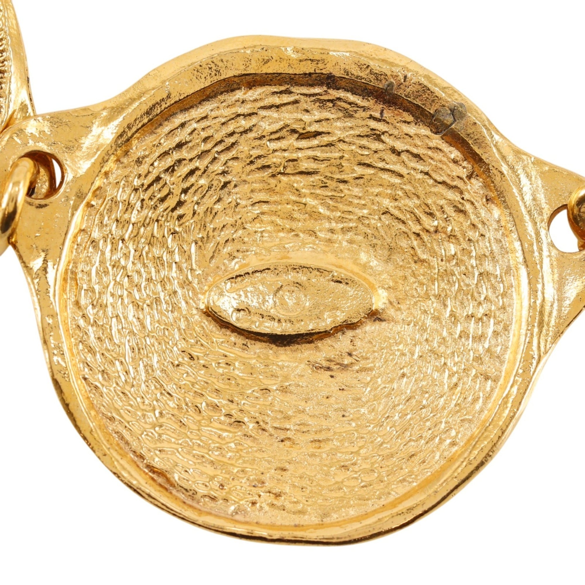 Pendant Necklace Metal Coin Motif