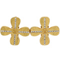 CC Logo Clover Clip-On Earrings Metal