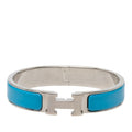 Click H Bracelet Metal Enamel Blue and Silver