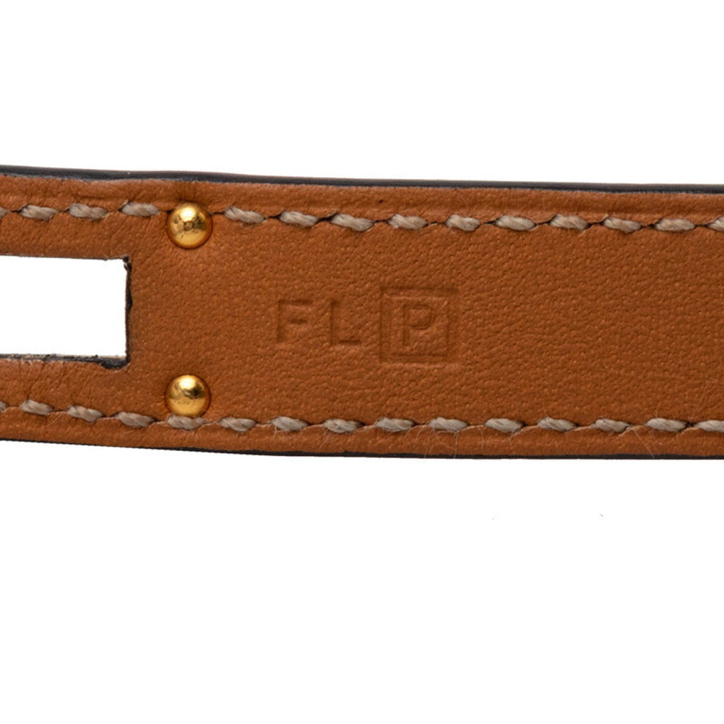 Kelly Double Tour Bracelet Swift Leather Gold Hardware Purple