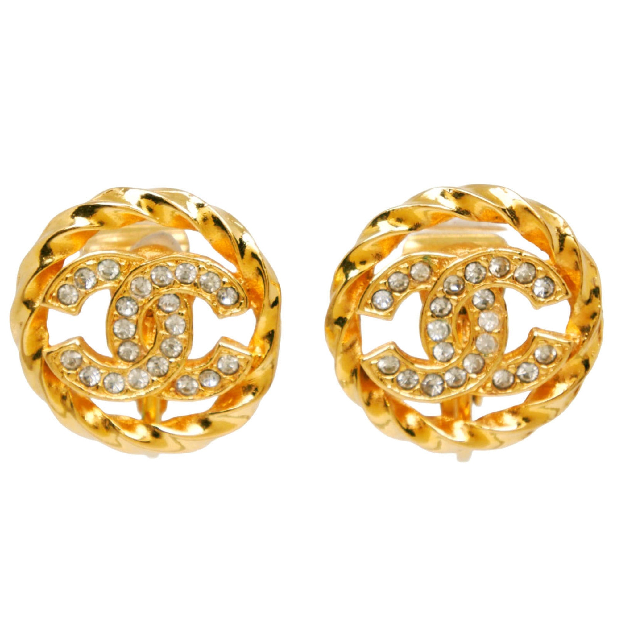CC Logo Clip-On Earrings Metal