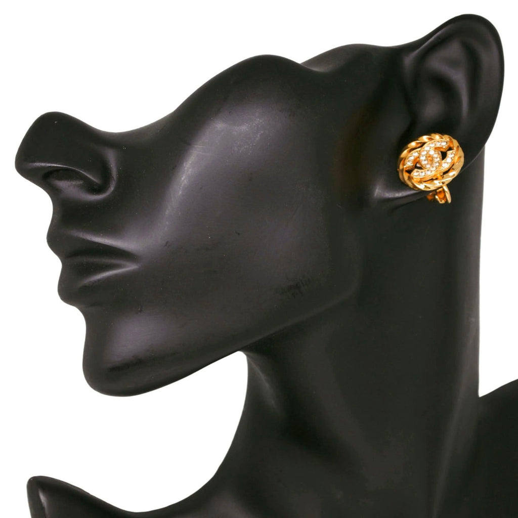CC Logo Clip-On Earrings Metal