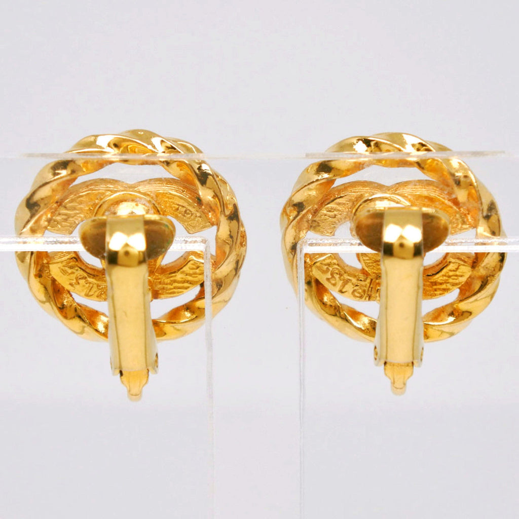 CC Logo Clip-On Earrings Metal