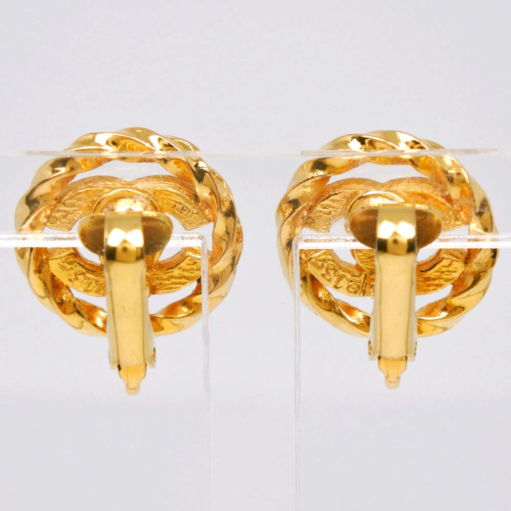 CC Logo Clip-On Earrings Metal
