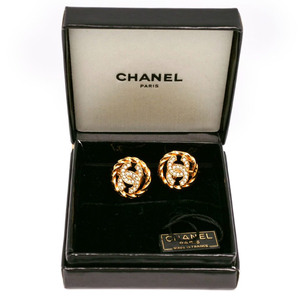 CC Logo Clip-On Earrings Metal