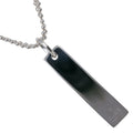 Bar Pendant Necklace Sterling Silver Ball Chain
