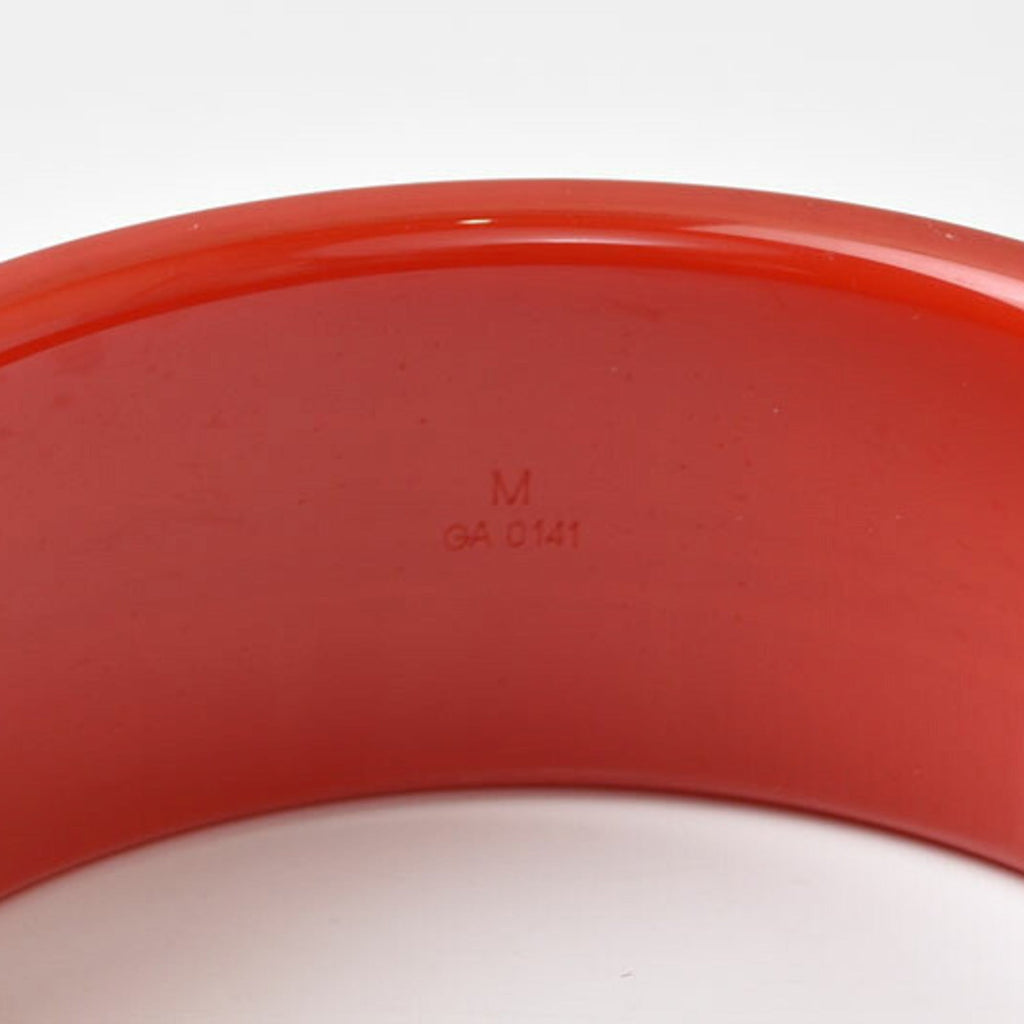 Bangle Bracelet Plastic Red Orange Medium
