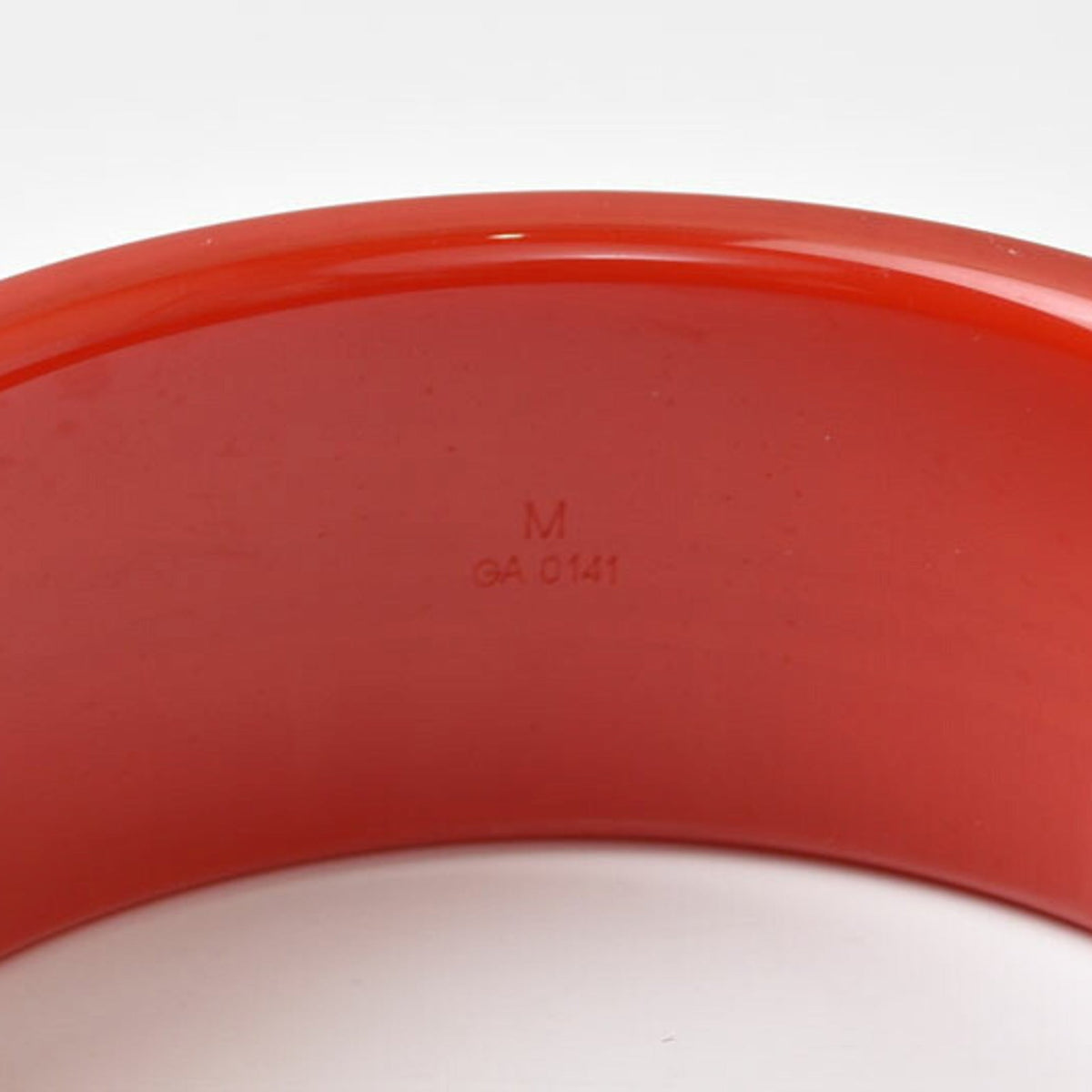 Bangle Bracelet Plastic Red Orange Medium