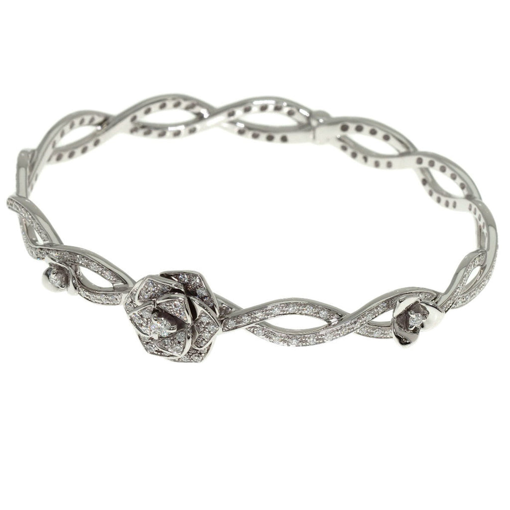 Rose Full Diamond Bracelet 18K White Gold
