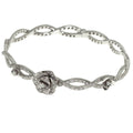 Rose Full Diamond Bracelet 18K White Gold