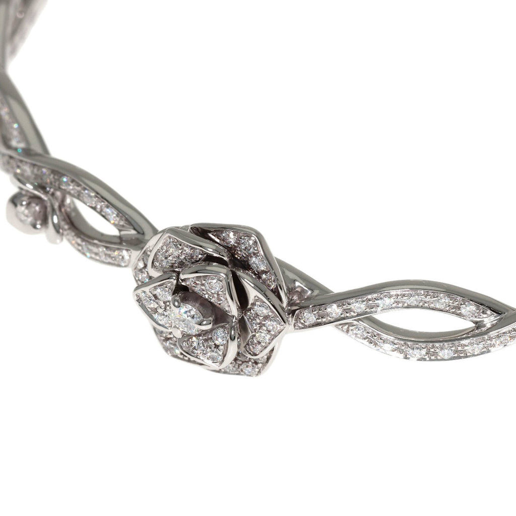 Rose Full Diamond Bracelet 18K White Gold