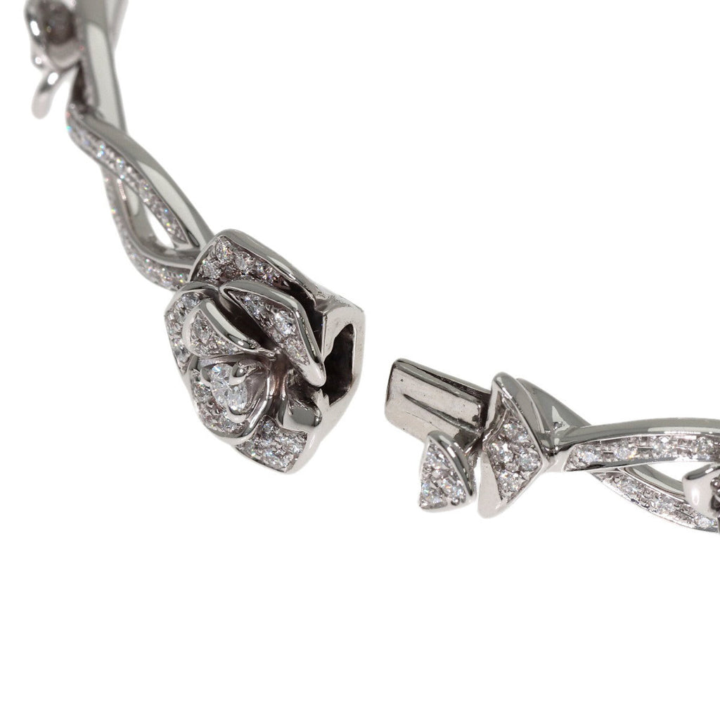 Rose Full Diamond Bracelet 18K White Gold