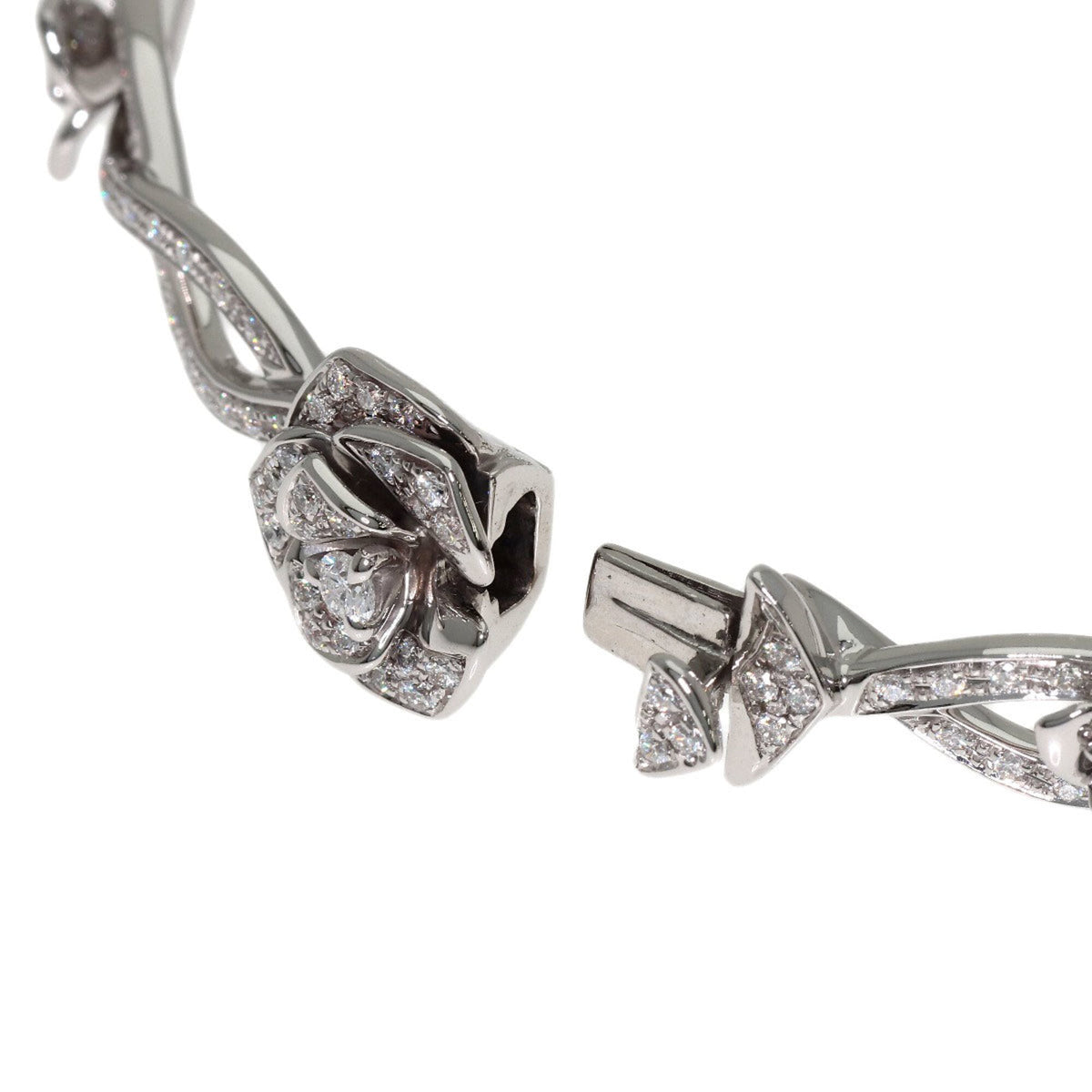 Rose Full Diamond Bracelet 18K White Gold