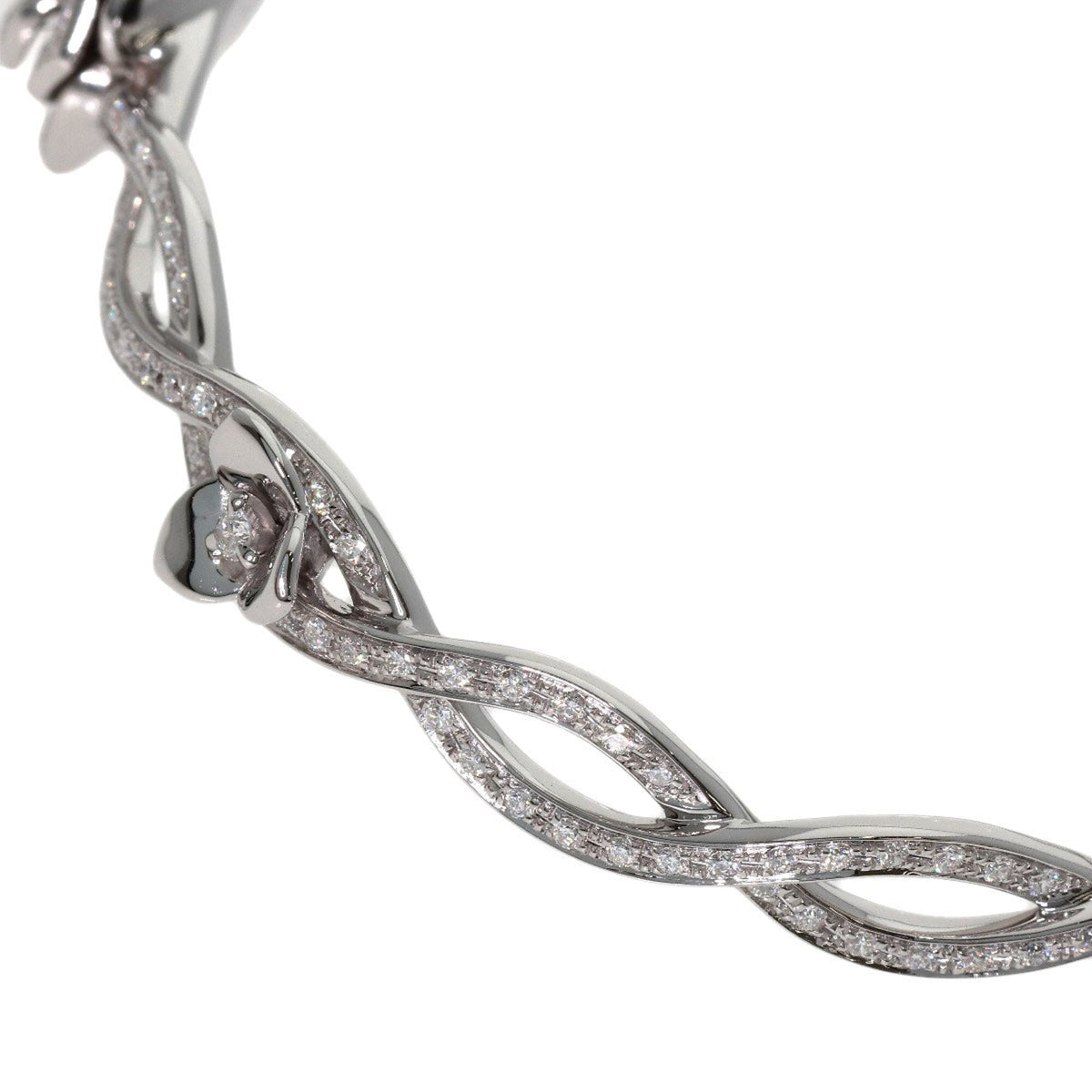 Rose Full Diamond Bracelet 18K White Gold
