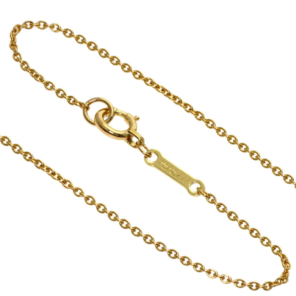 Open Heart Pendant Necklace 18K Yellow Gold 17.5mm