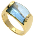 Tronchetto Ring 18K Yellow Gold with Topaz