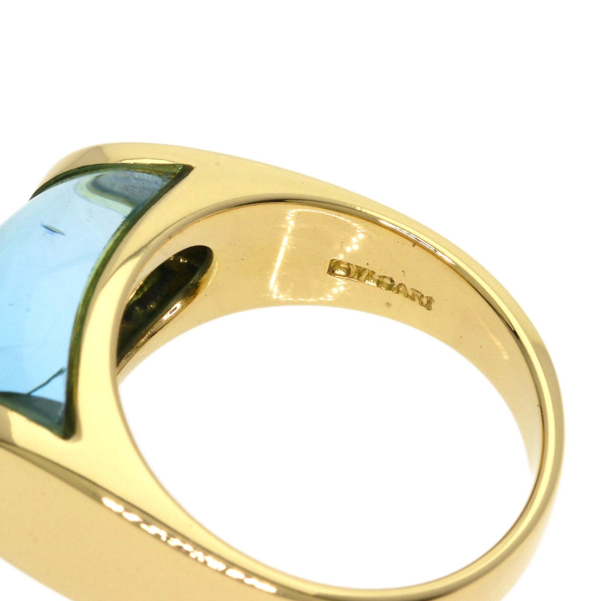 Tronchetto Ring 18K Yellow Gold with Topaz
