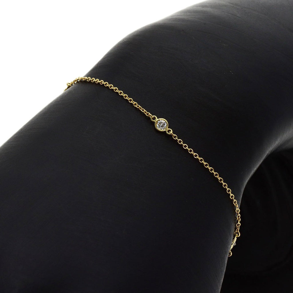 Elsa Peretti Diamonds By The Yard Pendant Necklace 18K Yellow Gold and Diamond