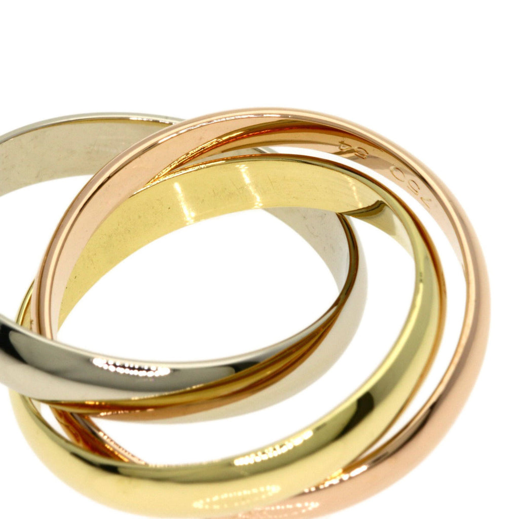Vendome Louis Cartier Band Ring 18K Tricolor Gold